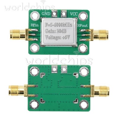 5M-6GHz DC 5V RF Broadband Signal Amplifier Board   20dB Power Module 50ohm *vv