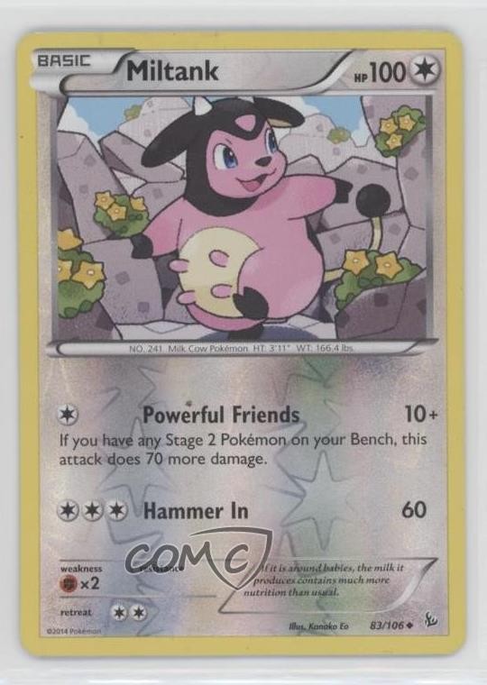 Miltank Reverse Foil Pokemon XY Flashfire #83