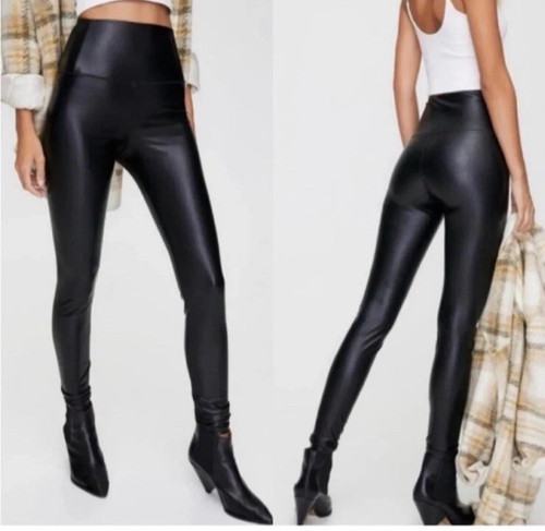 Aritzia Wilfred Free Daria Faux Leather Legging Pant in Black Large MSRP $138