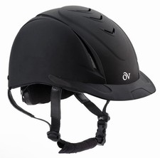 Ovation OV Deluxe Schooler Riding Helmet Equestrian Black M/L ASTM F1163  15
