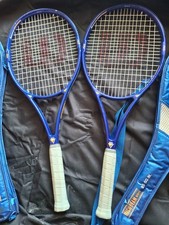 2 Wilson Graphite Aggressor 95 Tennis Racquets High Beam w/ Covers