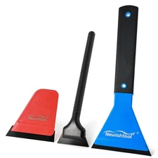 3 IN 1 Automotive Window Tint Squeegee Kit Includes Long Handle Squeegee, Qua...