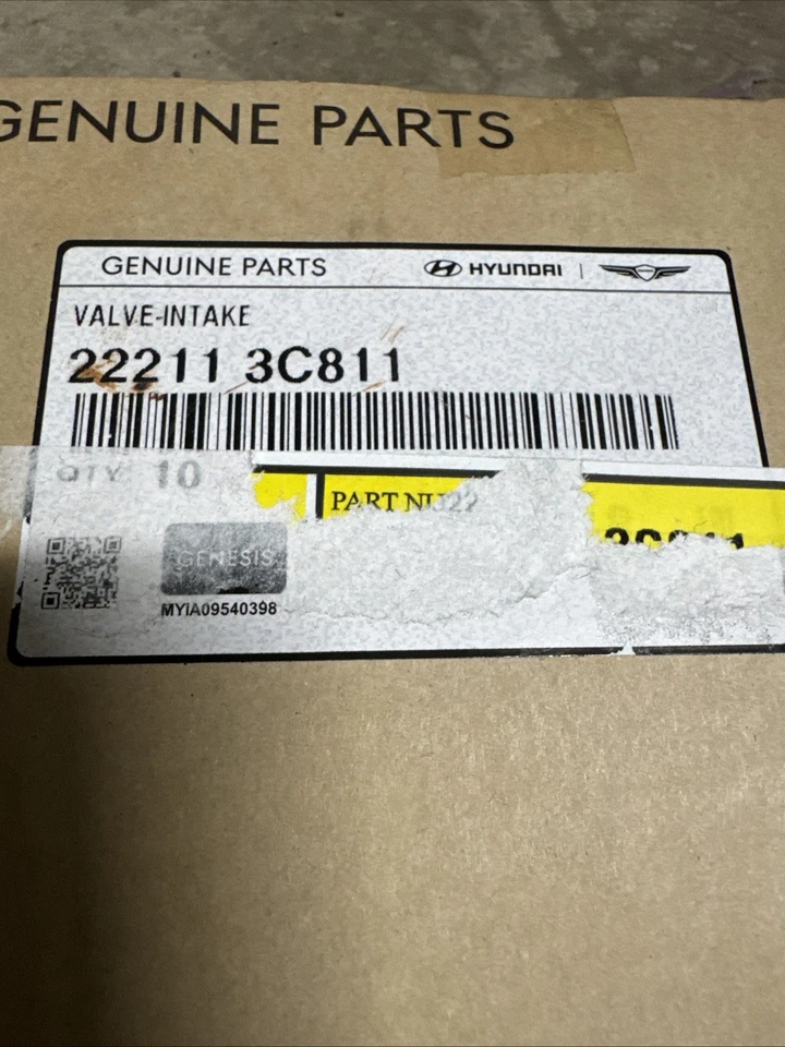 EE. UU.** Nuevo 10 piezas OEM Hyundai Válvula de admisión Hyundai Genesis 22211-3C811 Foto 3 de 3