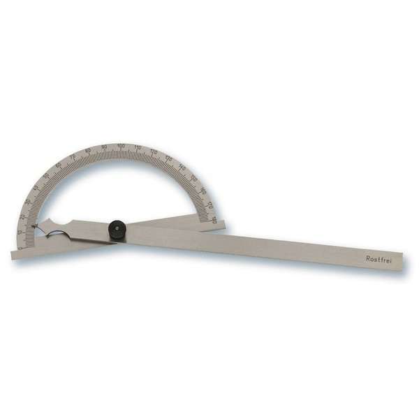 Steinle 6202 Winkelmesser Winkel Gradmesser Stahl Mattverchromt 80 X 120 Mm-image