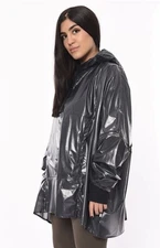 RAINS Ultralight Black Anorak Raincoat Jacket Sz L NWT Sheer Poncho Windbreaker