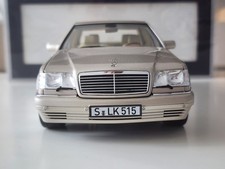 1:18 Norev Mercedes Benz W140 S600 V12 1997 Smoke Silver Metallic Diecast