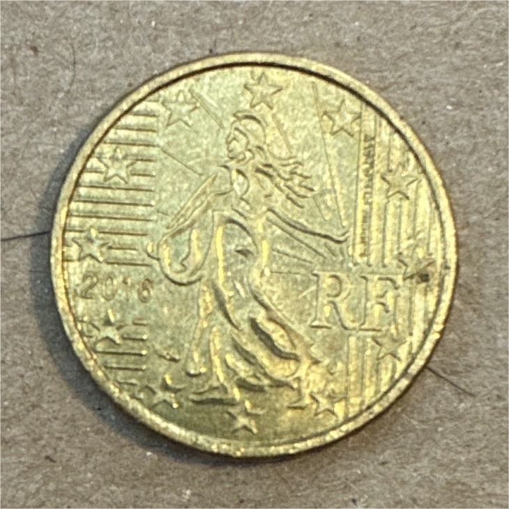France 10 Euro Cent 2000 Aluminum-Bronze Coin Circulated Uncertified Ungraded