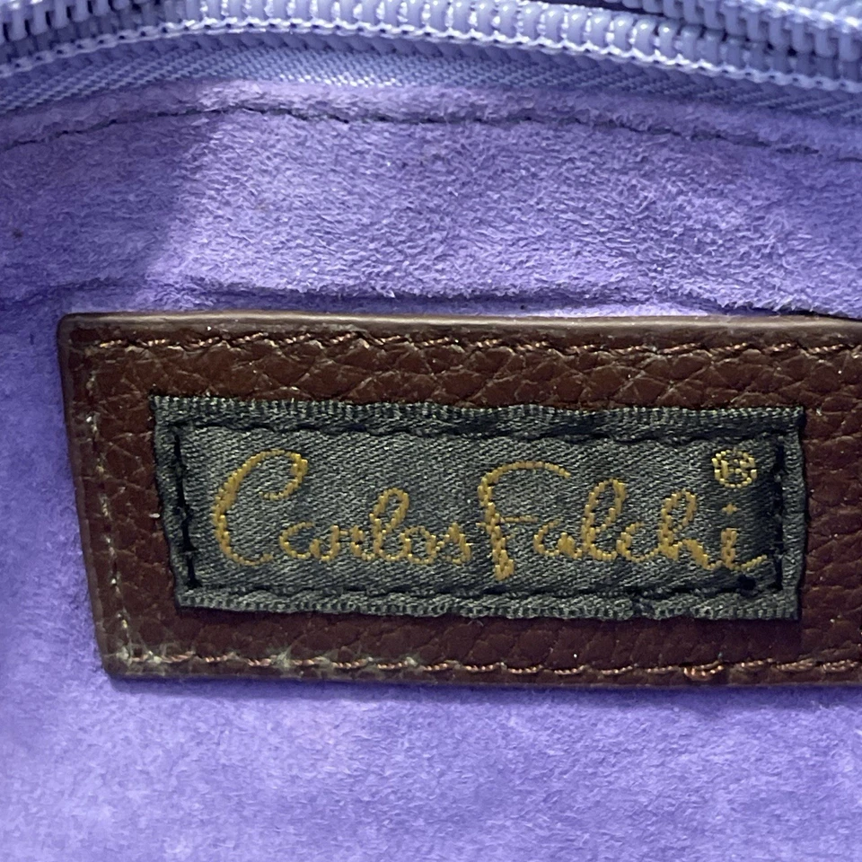 Bolso de Mano Carlos Falchi Fatto A Mano Piel de Pitón Genuina Foto 4 de 4