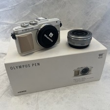 OLYMPUS Pen Lite E-PL7 Digital Camera Body And Pancake Lens Cream Spares Repairs