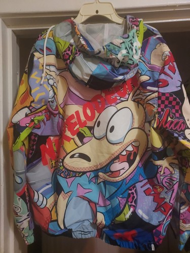 Members Only Nickelodeon Rugrats Hooded Windbreaker Jacket Mens L - Picture 6 of 7