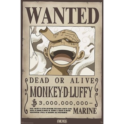 One Piece Poster Wanted Monkey D. Ruffy Wano (33)
