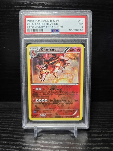 Pokémon Legendary Treasures Charizard 19/113 Reverse Holo Rare PSA 7 2013