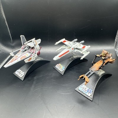 Star Wars Titanium, Black Series Lot X Wing Fighter Speeder Bike V-Wing Die Cast