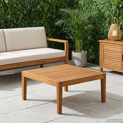 vidaXL Tisch Massivholz Akazie Natur 60 x 60 x 30 cm NEU