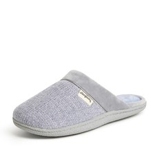 Women's Dearfoams Samantha Knit Slipper 11-12 Wide, Sleet