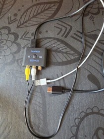 Nintendo Famicom HVC-001 Console USB Power with AV to HDMI Adapter Set Tested