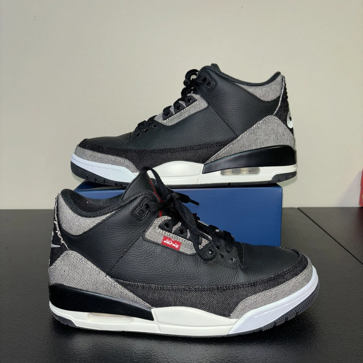 Las mejores ofertas en Levi's x Air Jordan 3 Retro SP Black Denim