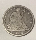 1858-O Seated Liberty Half Dollar 90% Silver Coin