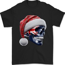 Camiseta Hombre Gildan Casual Classics Australia Navidad Calavera Skull