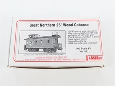 HO American Model Builders Laser Kit 861 GN Great Northern 25' Wood Caboose 
