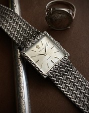 1976 Rolex Precision ref 2611 Steel case Herringbone mesh bracelet cal 1400