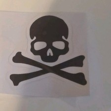 Skull Bones Skeleton Decal 1.75" x 1.75"