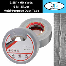 9 Mil Silver Industrial Adhesive Tape 2" x 60 Yards Extreme Duct Tape 48 Rls