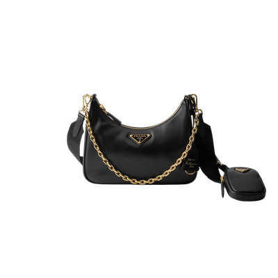 Prada Re-Edition 2005 Leather Bag Black