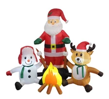 6ft Christmas Inflatable Santa Snowman Reindeer Lighted Yard Decor Outdoor In...