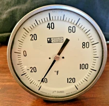 WEKSLER 5" Bi-Metal Tank THERMOMETER # BM5-3-2  with 12" Probe for Repair/Parts