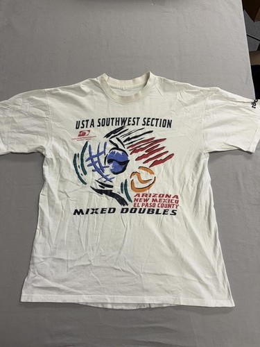 Vintage Tennis USTA Tshirt Southwest Section Mixed Doubles L