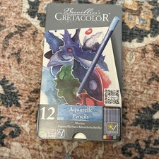 CRETA COLOR Marino Lightfast Set di Matite per Acquerello, 12 Colori, Multicolore (15...