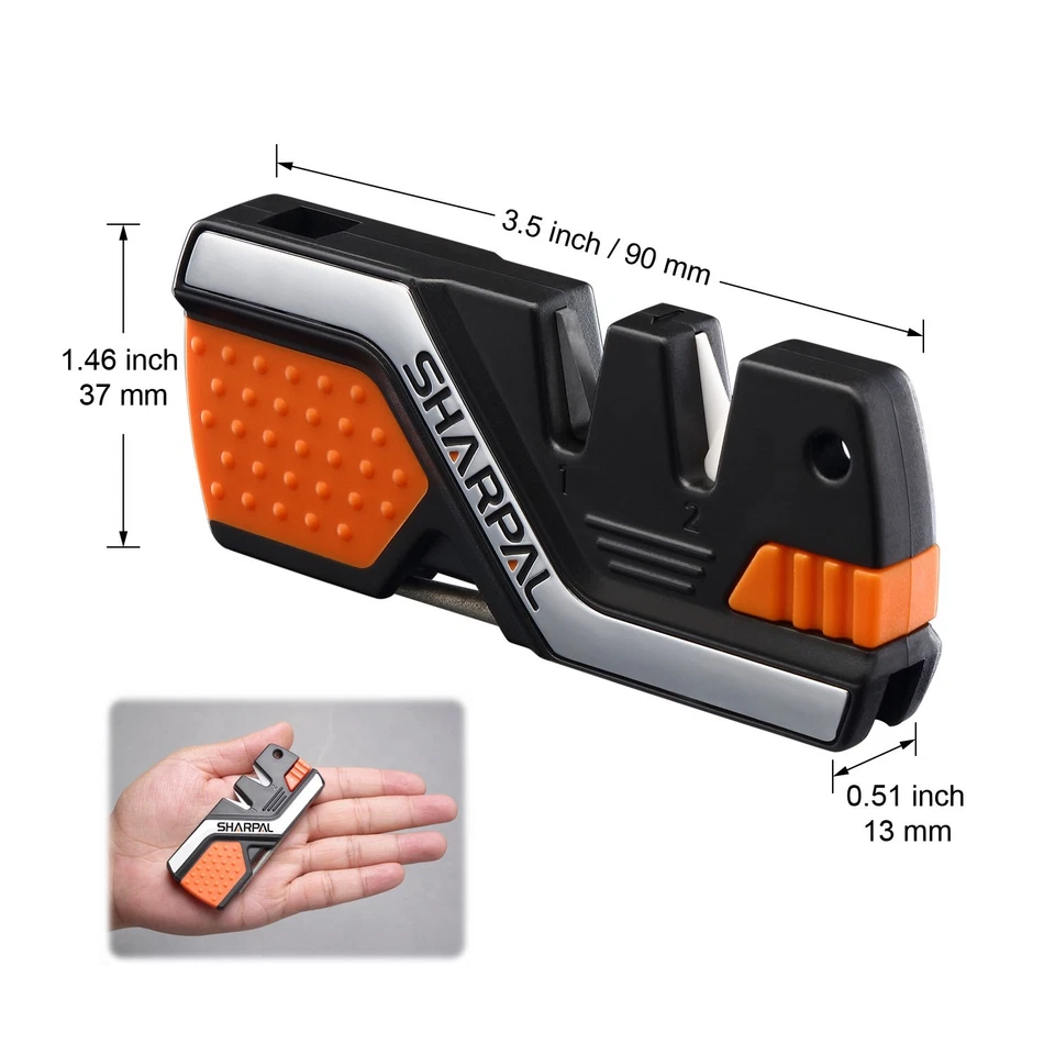 SHARPAL 6-In-1 Pocket Knife Sharpener&Survival Tool, with Fire Starter, Whistle - Image 3 of 4