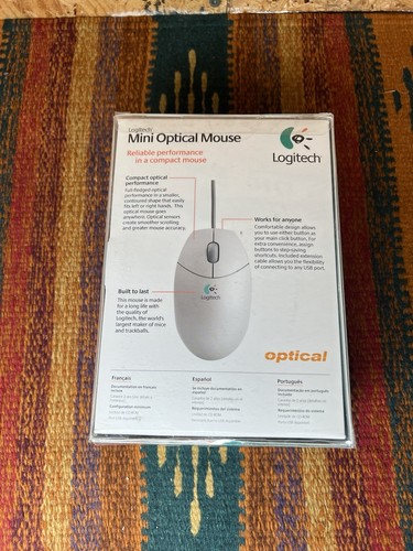 Logitech Mini Optical Mouse NEW Sealed Wired - Picture 6 of 6