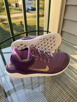 Nike Free RN Purple Pink Running Shoes Women 8.5 / Youth 7Y EU 40