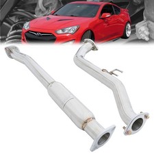 Megan Stainless Middle Section Mid Pipe Exhaust For 09-16 Genesis Coupe 2.0T BK