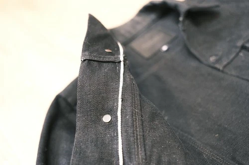 Freenote Cloth Classic Denim Jacket 17oz Black Slub Japanese Selvedge Trucker M image 3