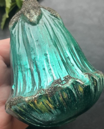 Vintage West Germany Glass Bell Shaped Christmas Ornament - Picture 3 of 12