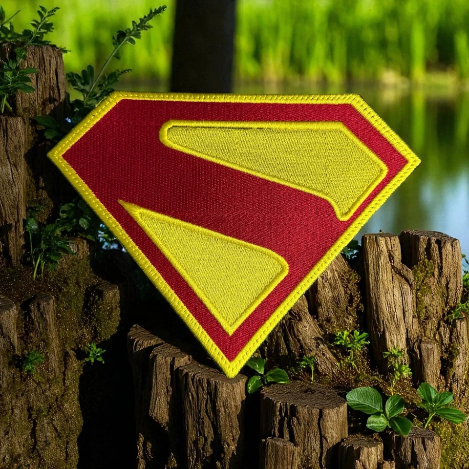 Superman Logo Embroidery Patch 7.06" X 5.30"/11.09" X 7.50"/14' X 10.52" - Image 2 of 4