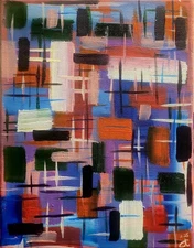 Original Art 14x11 Canvas Abstract Expressionism Wall Decor Painting