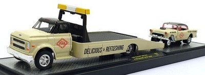 Castline M2 Machines Maßstab 1:64 CTW20 '68 Chevrolet C60 & '55 Bel Air Gasser