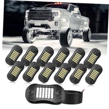 White Rock Lights 6000K Pure White Super Bright Underglow 12 Pods