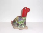 Fenton Glass Ruby Red "Lava Rock" T-Rex Dinosaur Figurine  M. Kibbe Ltd Ed 13/59