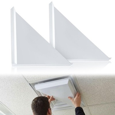 2 Pack Aluminum Corner Air Diverter (Triangle) for 12 x 12 Inch Ceiling Air V...