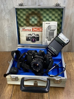 PENTAX ME BLACK SMC-M レンズ付 Pentax ME Black 35mm SLR Film Camera SMC M 50mm f/1.7 Lens Japan