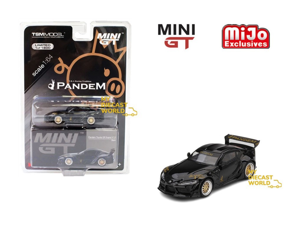 1/64 MINI GT#219 Pandem Toyota GR Supra V1.0 Black Limited Edition