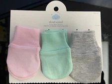 Cloud Island 3-pack baby mittens, one size