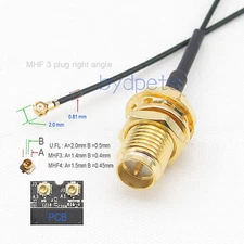 IPX3 MHF 3 MHF3 to RP-SMA female RPSMA 0.81mm Pigtail Coaxial cable Coax 50ohm