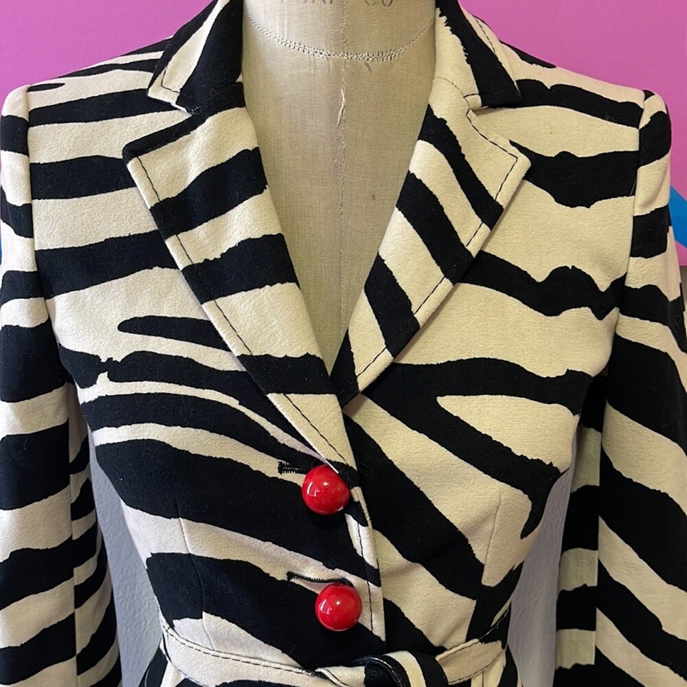 Moschino Cheap Chic Zebra Jacket Animal Print | eBay