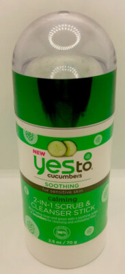 Yes To Cucumbers Soothing Sensitive Skin Calming 2-in-1 Scrub & Cleanser Stick